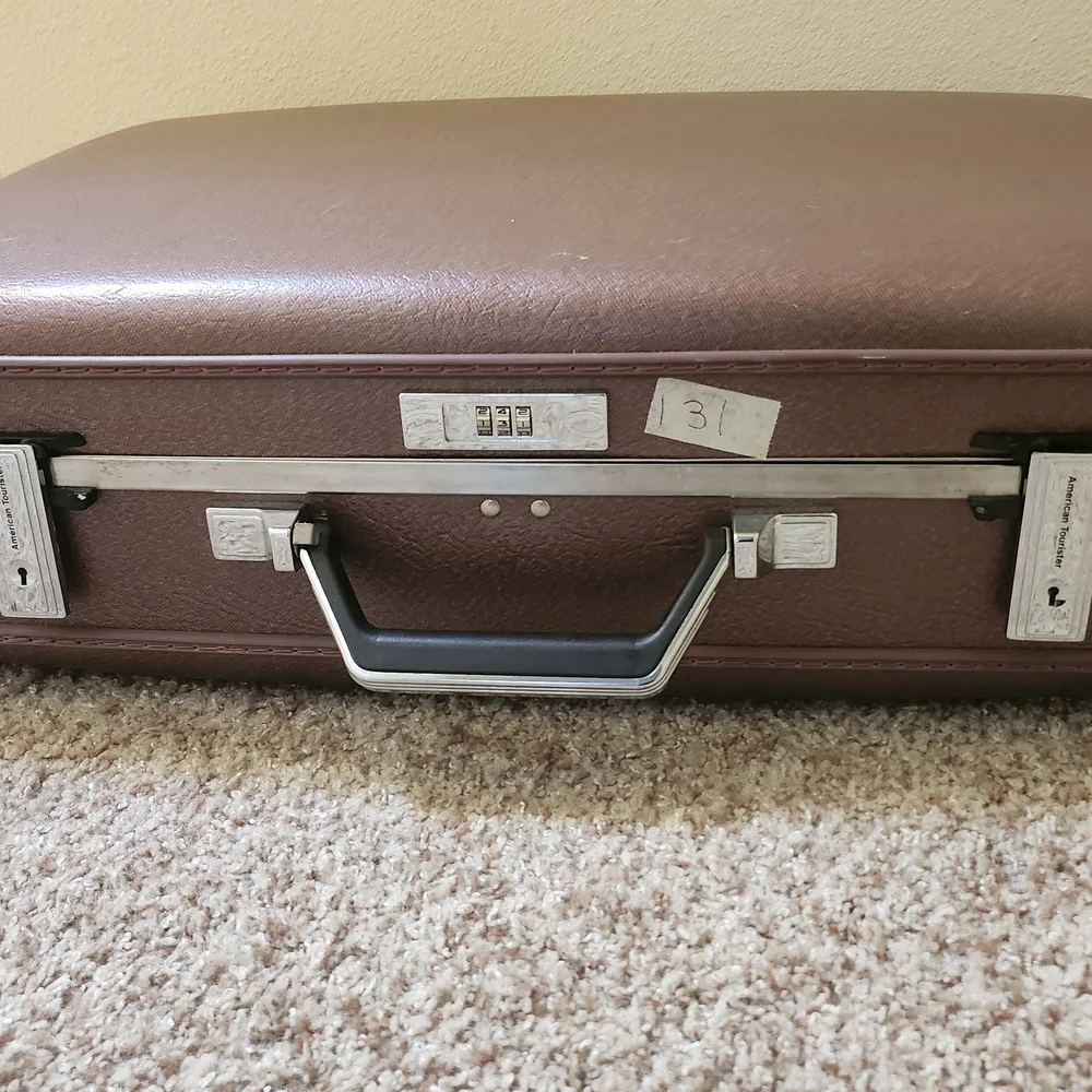 American Tourister Brown Hard Shell Briefcase